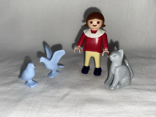 PLAYMOBIL - Personnage Fille Avec Trottinette - Jeu D'extérieur, Parc, Vintage