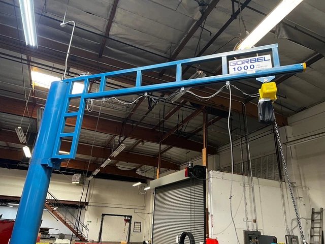 Gorbel Work Station Jib Crane - 1/2 Ton Capacity, Span 12 Ft, Hub 12 Ft