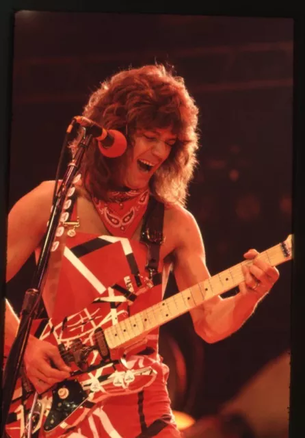 Eddie Van Halen Frankenstrat Guitar in Concert Camera Original 35mm Transparency
