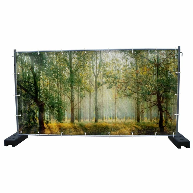 340 x 173 cm | Wald Bauzaunbanner, Garten, Sichtschutz (1870)