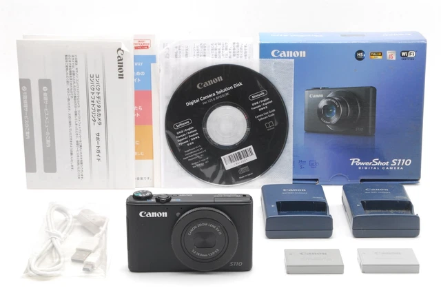 【NEAR MINT in Box】Canon PowerShot S110 12.1MP Digital Camera Black From JAPAN