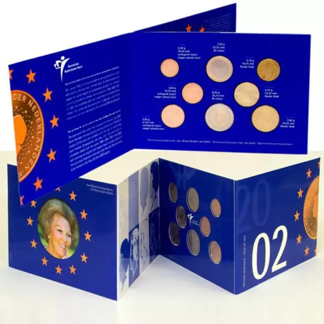 Pays-Bas KMS 2002 PC 1 Cent - Beatrix FDC Dans Dossier