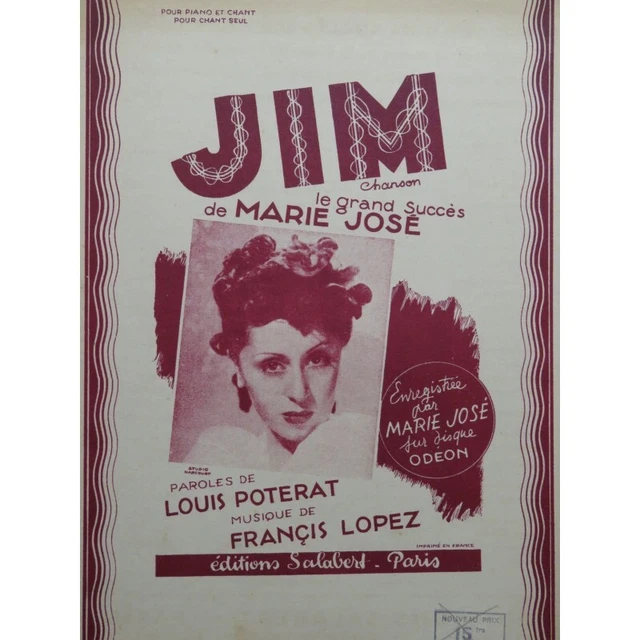 LOPEZ Francis Jim Chant Piano 1944