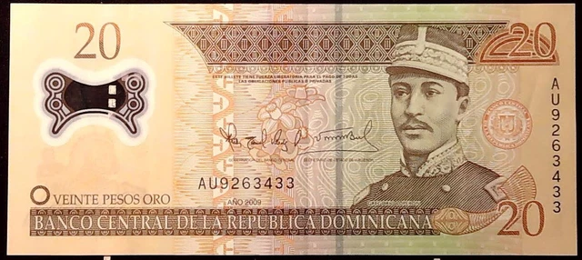 Dominican Republic 2009 20 Peso Oro Currency  Banknote  Inv#B10100