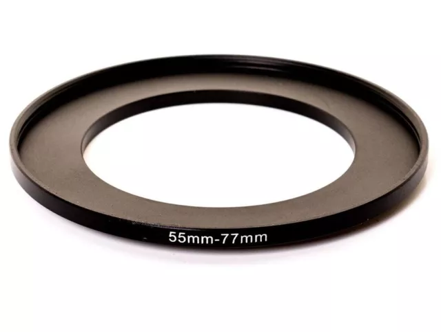 55-77mm Metal Step Up Ring Lens Adapter from 55 to 77mm Filter Thread UK SELLER