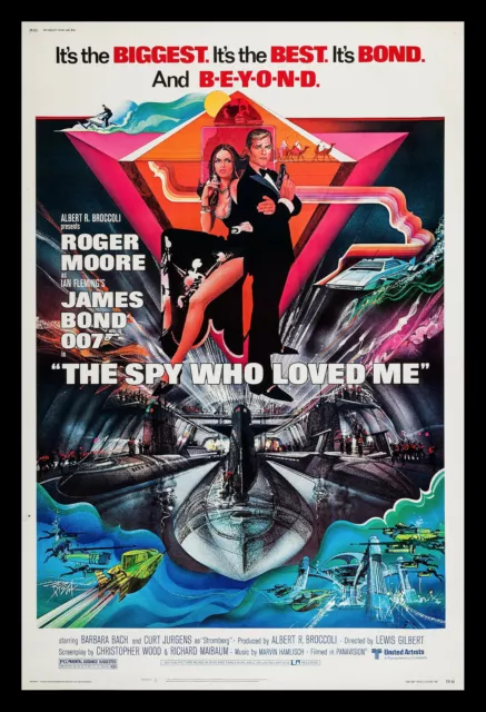 James Bond Roger Moore The Spy Who Loved Me 1977 Framed Poster - 3 Sizes