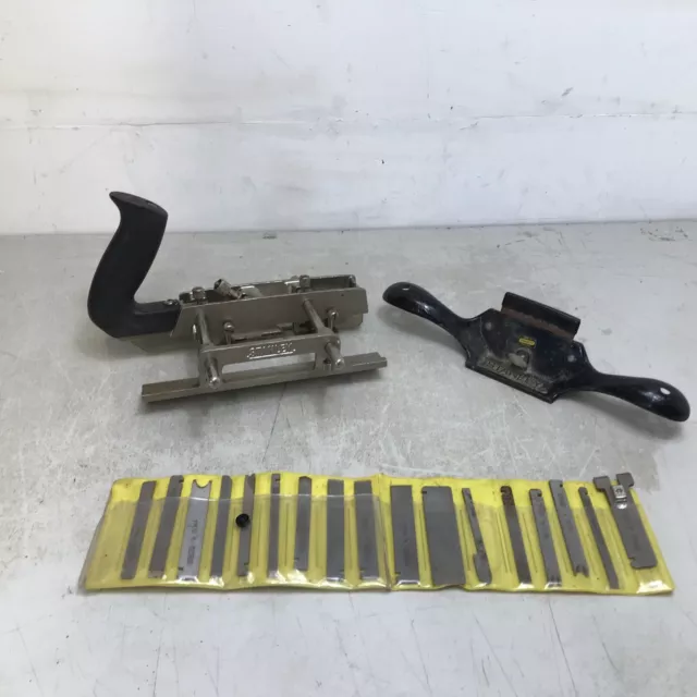 bundle Stanley 12-250 Combination Plane + stanley no80 cabinet scraper spoke