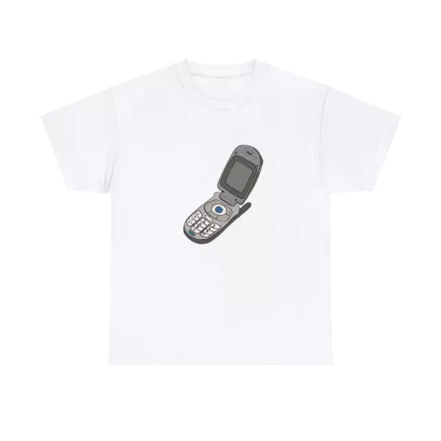 Unisex Adult T Shirt Flip Phone Cell Phone Y2K Inspired Tech Streetwear Simple