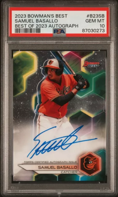 2023 Bowman's Best Samuel Basallo Auto PSA 10 Gem Mint B23SB Orioles