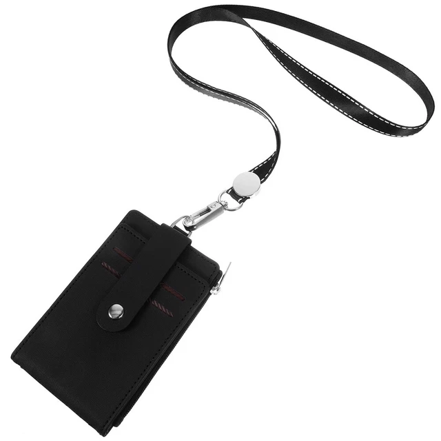 Portafoglio Tracolla Pelle PU MM Electronicles Portafoglio Porta Carte D' Identit&agrave; Verticale In Pelle PU - 6 Tasche, Con Cordino Tracolla Portadocumenti Con Cordino
