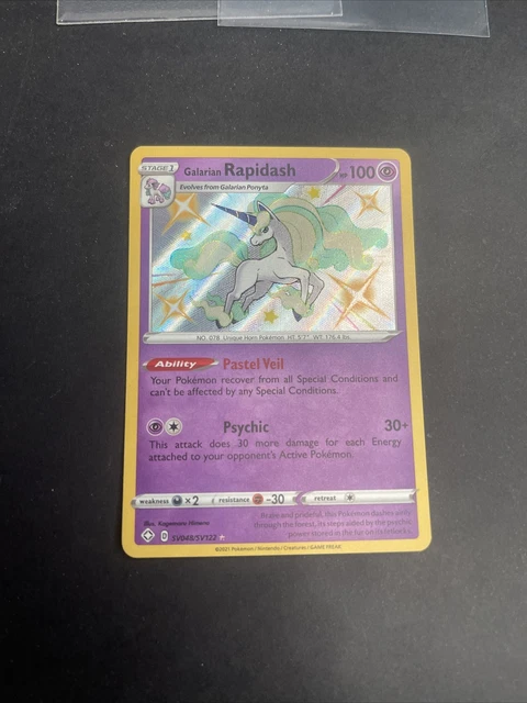 Galarian Rapidash SV048/SV122 Shining Fates Holo Shiny Vault Pokemon Card NM