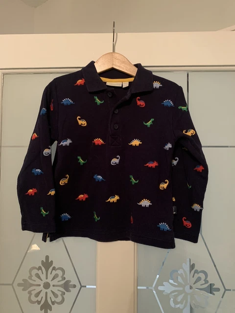 Polo A Maniche Lunghe Ragazzi Jojo Mamma Bebe Dinosauro Top Età 3-4 Anni In Perfette Condizioni