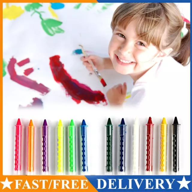 6 Colours Face Paint Crayons Non-toxic DIY Light Paint Pen Portable Makeup Props
