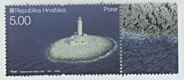 Croacia 2007 Faro PORER Estampilla como nuevo 🙂