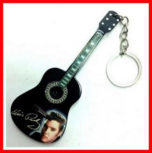ELVIS PRESLEY PORTE CLE GUITARE Portrait SIGNATURE Rock N Roll Acoustic Folk 50