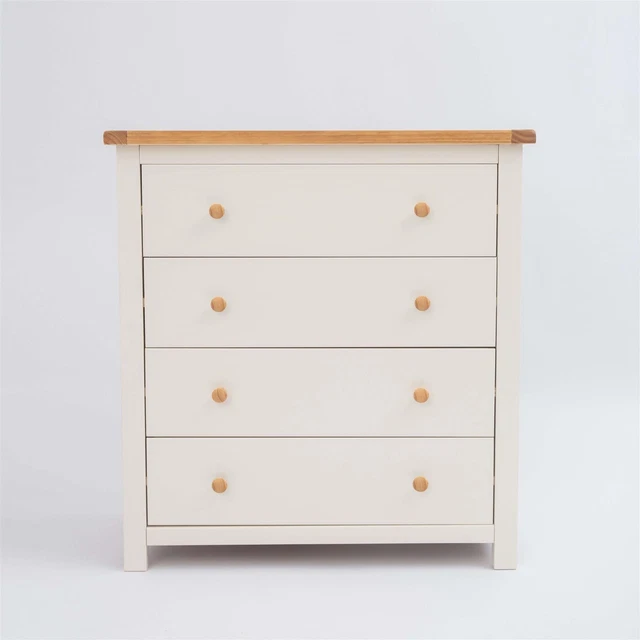 4 cassetti cassetti cassetti mobili camera da letto bianchi abbigliamento deposito unità in legno country