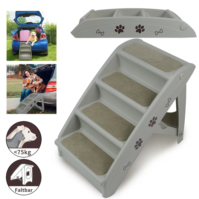 4 Stufen Haustiertreppe Hundetreppe Katzenleiter Hundeleiter Einstiegshilfe ##4