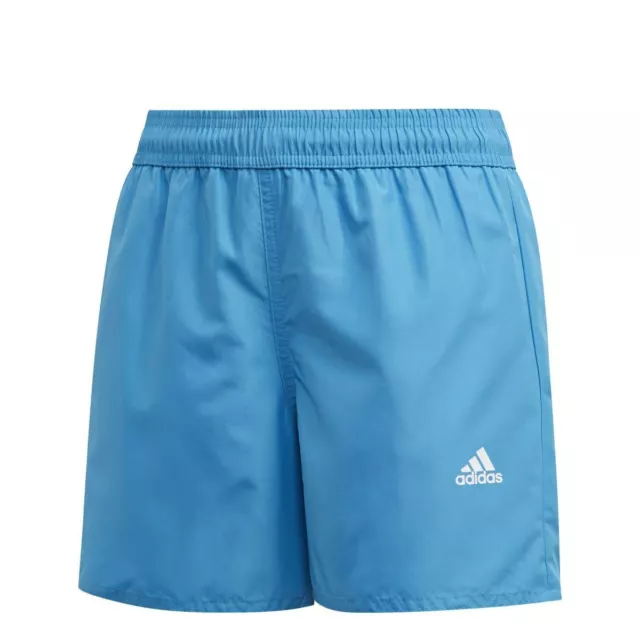 Boy's adidas Classic Badge of Sport Mesh Inner Brief Swim Shorts in Blue