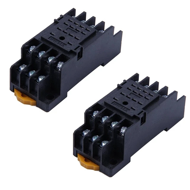 2PCS PYF14A DIN Rail Relay Socket Socket 14 Pin for MY4NJ HH54P MY4 L6S6