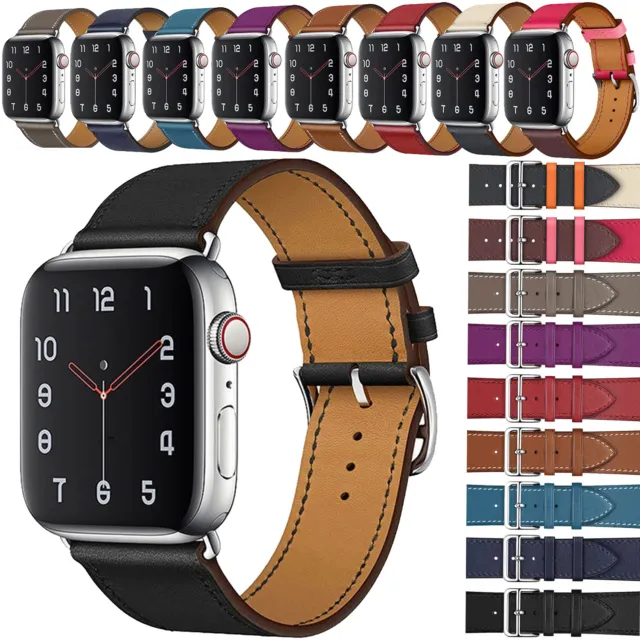 Cinturino di Ricambio in Pelle Ecopelle per Apple Watch Series 12 3 4 5 6 7 8 SE 3