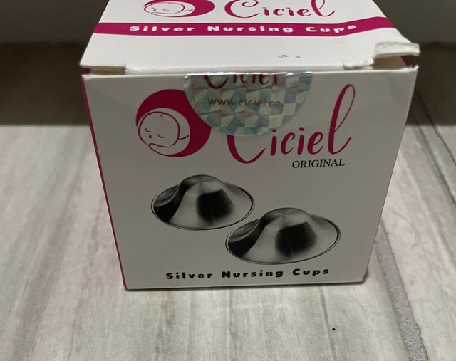 Silver Nursing Cups, Nipple Shields for Nursing Newborn Breast Feeding