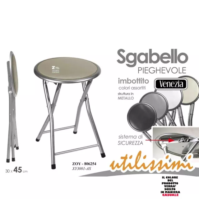 Sedia Sgabello In Metallo Pieghevole Portatile Per Mare Campeggio Pescatore