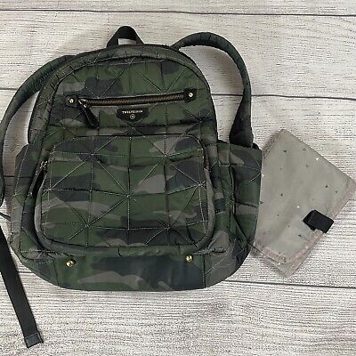TWELVElittle 12 Companion Camouflage Backpack Luxury Diaper Bag, Small Rip
