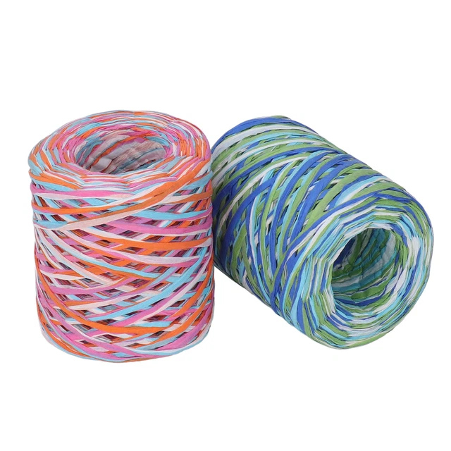 Lot De 4 Rubans Colorés En Raphia 120 M De Long Ficelle De Raphia