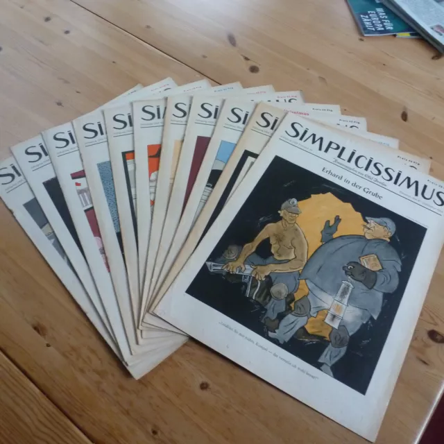 11 x Simplicissimus satirische Zeitschrift Nr. 39 - 46, 48,49,52  Jahrgang 1958