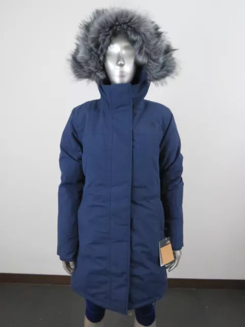 Womens The North Face Arctic Parka 2 Down Waterproof Warm Winter Jacket Navy Blu