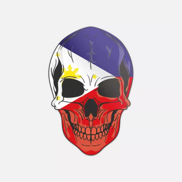 Skull Flag Philippines Vinyl Sticker Decal