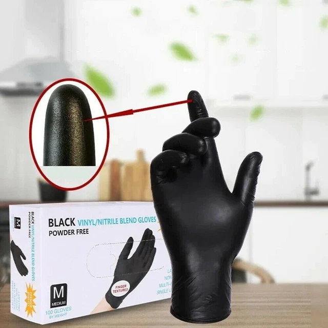 Guantes de látex nitrilo en negro La solución perfecta para limpieza y laboratorio