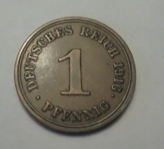 Deutsches Reich,  1 Pfennig 1916 E  Erhaltung !