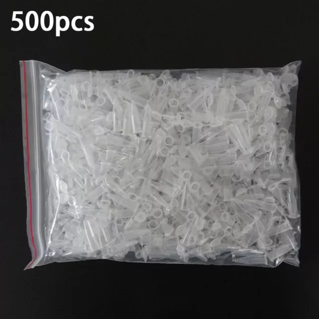 500pcs 2ml Micro Centrifuge Tube Vial Clear Plastic Vials Container Snap Cap