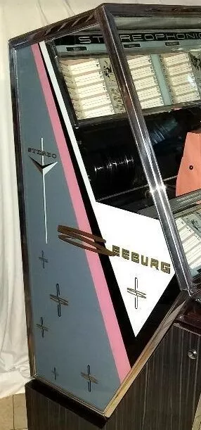 Seeburg Jukebox 220 /222 Side glass decals.