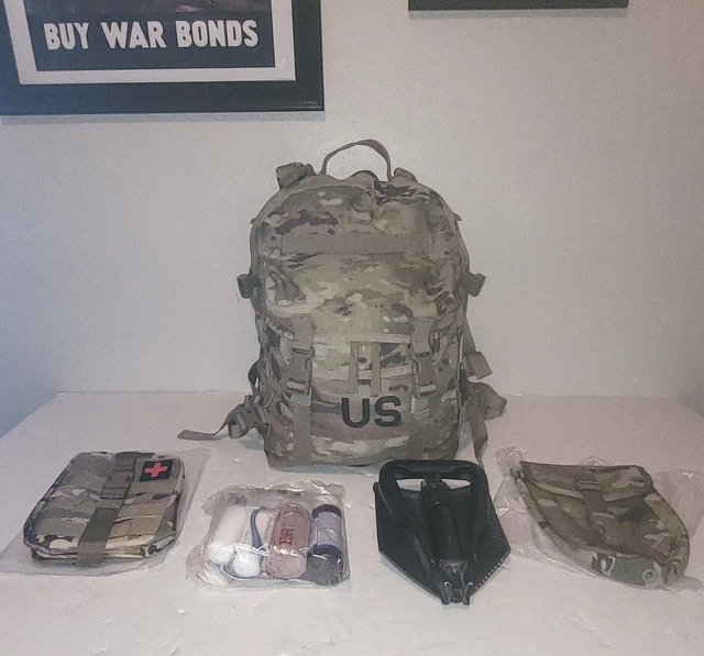 USGI Molle II Three Day Assault Pack, IFAK, Etool Combo Set OCP Multicam VGC