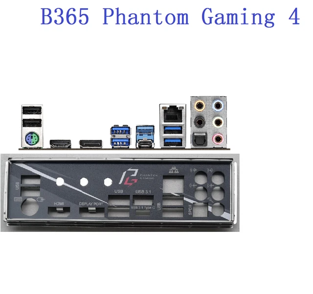 MOTHERBOARD IO BACKPLATE I/O SHIELD Back Plate FOR ASRock B365 Phantom ...
