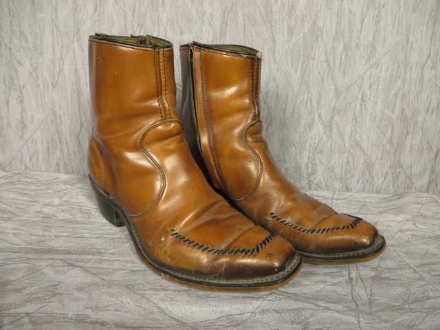 Vintage Wrangler Cowboy Western Boots Men’s 9 EE Brown Distressed 5115 il_340x270.2000866248_ovlq.jpg main image 4