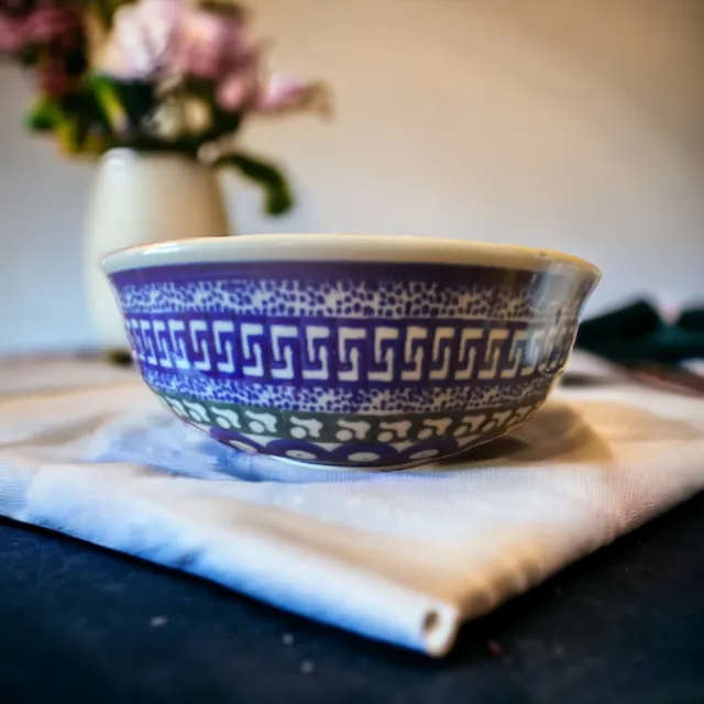 WIZA Boleslawiec Ceramika Polish  Pottery Bowl ~6.5" Diam.  Hand-Made in Poland