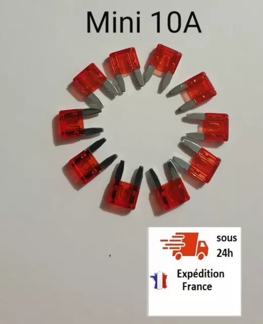 Lot 10 mini fusible moto voiture 10A