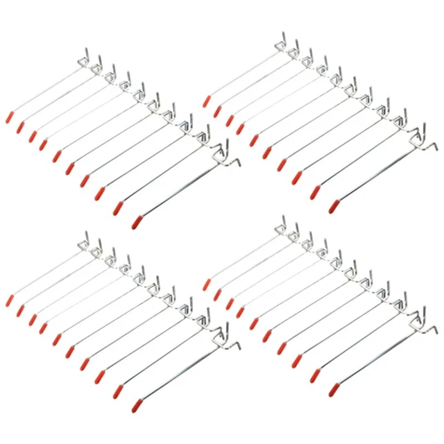 40Pcs Single Hooks 150mm Board Slat Wall Retail Display Shop Peg F Y5S8