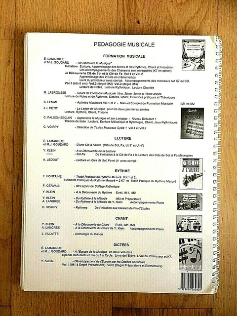 Cours de Formation Musicale 4ème année - M.Labrousse Edition Henry Lemoine-1995 3