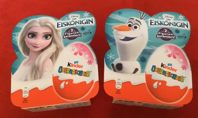 2 x 4er PACK FROZEN KINDER Ü-EI FERRERO GARANTIERT ZWEI FIGUREN 2023 EISKÖNIGIN