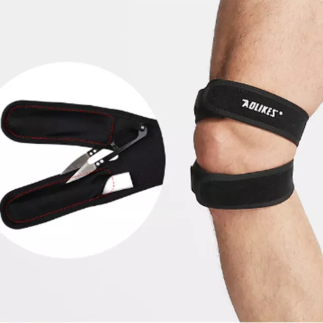 Pressurized Knee Wrap Sleeve Support Braces Knee Hole Kneepad  Outdoor Sports
