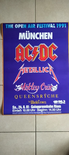 AC/DC-METALLICA AFFICHE CONCERT Munich 1991 EUR 35,00 - PicClick FR
