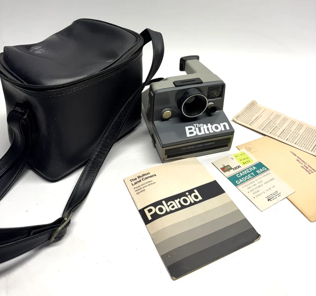 VINTAGE 80S POLAROID The Button Instant Land Camera w/ Manual