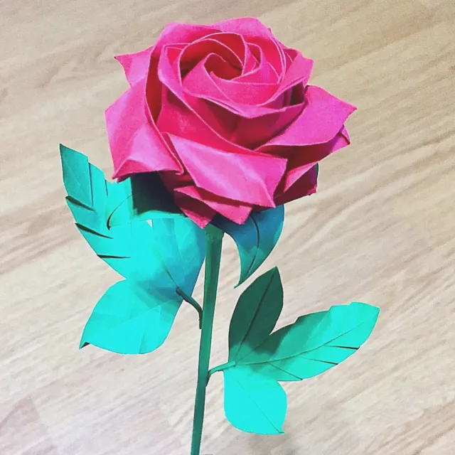 Origami Pentagon Rose Papier Blume Valentinstag Hochzeitstag Strauß Geschenk