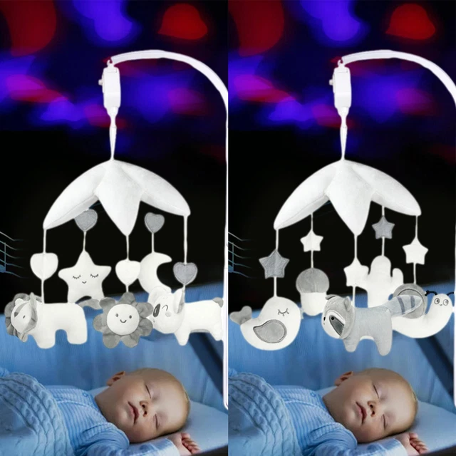 Baby Crib Bed Hanging Bell Wind-Up Rotating Music Box Kids Develop Toy Gift