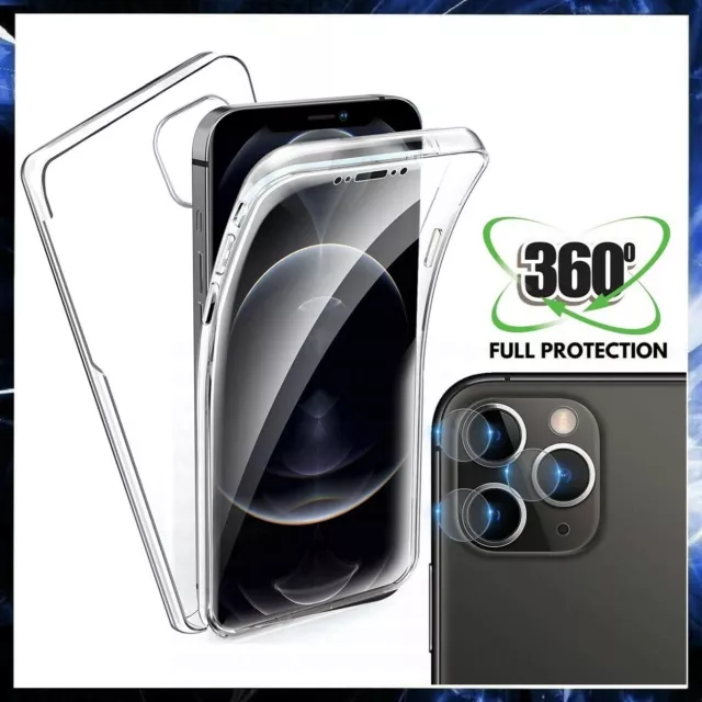 Cover 360° Fronte Retro + Pellicola Vetro Fotocamera Per Apple Iphone 12 Pro Max