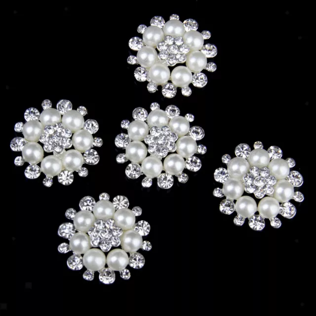 5 Stück hängender Charme Perle Strass Knöpfe Perlen 30mm für Outfits Kleider